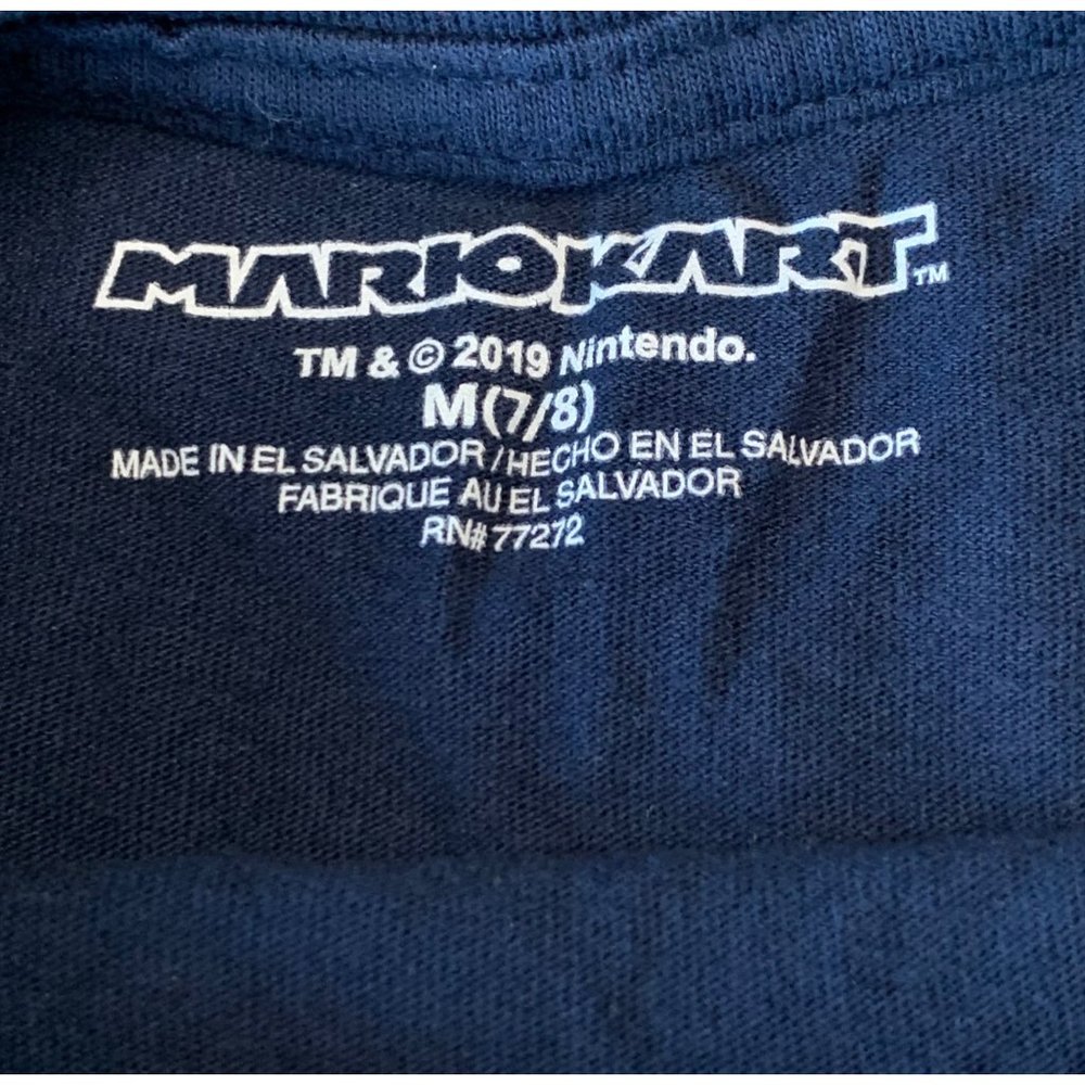 MARIO KART Kids T-Shirt Top M 7-8 Nintendo 64 Blue Graphic Tee Unisex - Picture 5 of 5